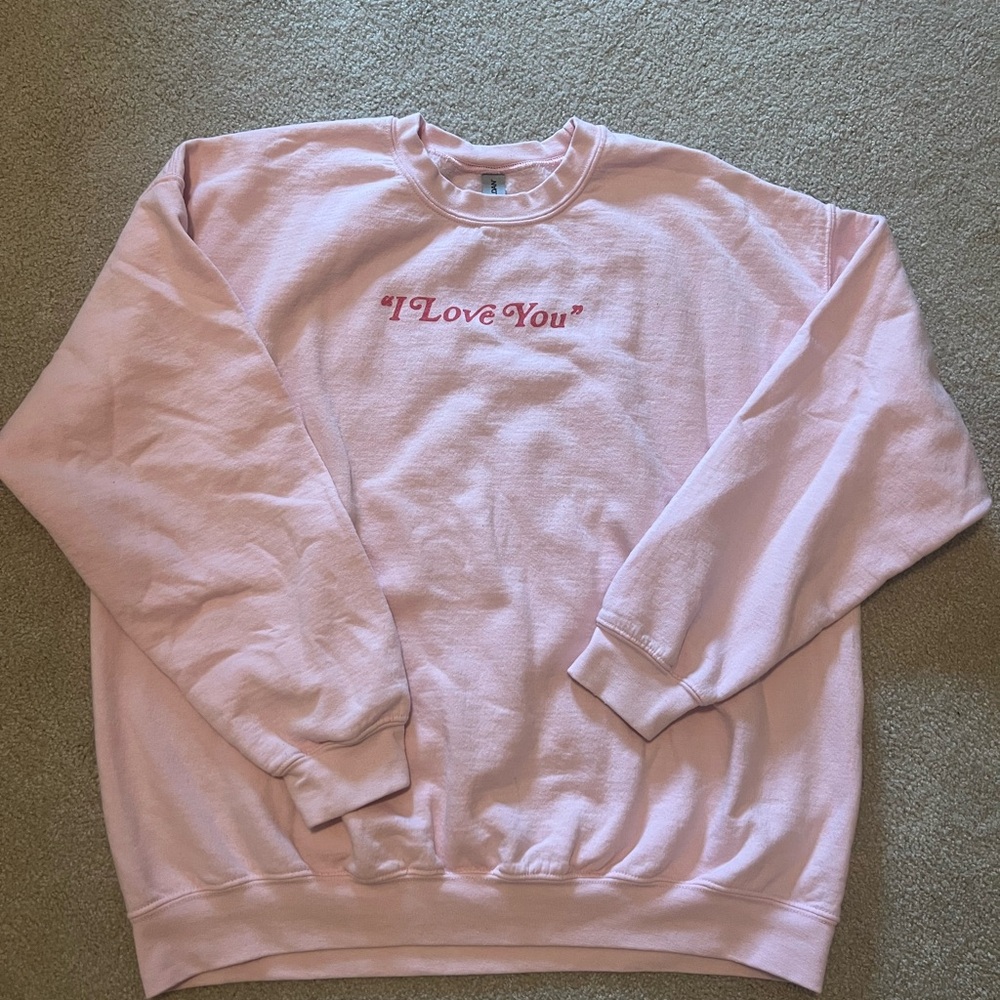 Pink 'I Love You' Taylor Swift Sweatshirt